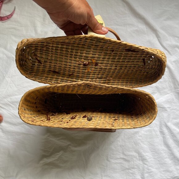 Vintage Straw Mexican Basket bag, 1960s - Picture 7 of 7